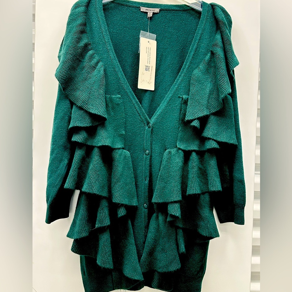 Premise women’s sweater like forest green long sleeve XL